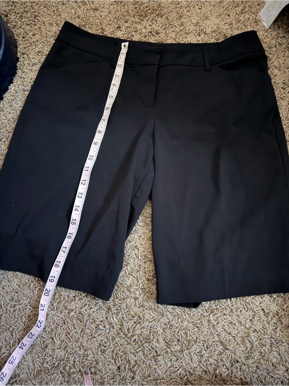 Daisy Fuentes Black Pleated Dress Shorts
